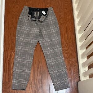 Plaid pants, brown, orange, fall